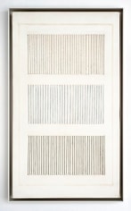 Elaine Reichek Untitled, 1973 gesso, thread, and graphite on canvas canvas: 24 x 14 inches