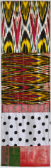 Robert Rauschenberg Samarkand Stitches VI, 1988 screen print and fabric collage 77 x 26 inches Edition 13/58