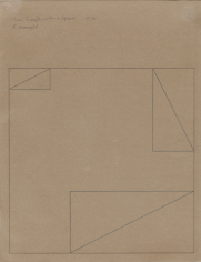 Three Triangles Within a Square, 1976, Pencil on paper, Framed Dimensions:31 3/4 x 24 1/4 inches (80.6 x 61.6 cm), &copy; 2015 Robert Mangold / Artists Rights Society (ARS), New York