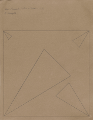 Four Triangles Within a Square, 1976, Pencil on paper, Framed Dimensions:31 3/4 x 24 1/4 inches (80.6 x 61.6 cm), &copy; 2015 Robert Mangold / Artists Rights Society (ARS), New York