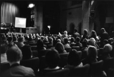 Town hall meeting re: Theodore Roosevelt Park, Fourth Universalist Society, October 6, 2015, Gelatin silver print