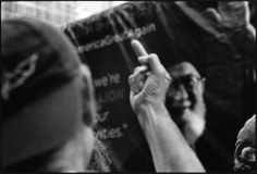 Anti-Iran nuclear deal rally, Second Avenue at 48th Street, September 1, 2015, Gelatin silver print