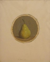 Pear 1968 oil and pencil on graph paper
