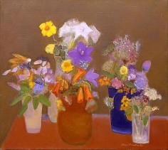 Flowers on a Russet Table