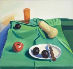 Still Life with Orange Glass and Plums