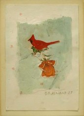 JOE BRAINARD Untitled (Cardinal Rose)