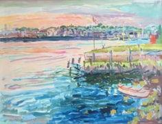 Harbor and Promontory, Dusk, 1974