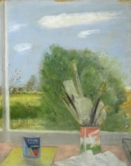Untitled (Studio Table and Landscape)