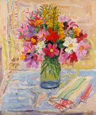NELL BLAINE Bouquet with Dish Towel