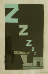ZZZZ... 1977 cut paper, gouache