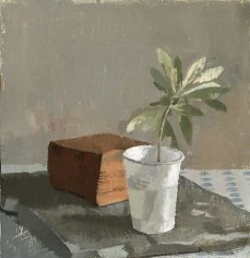 Olive Branch in a White Plastic Cup
