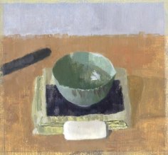 Tea Bowl, Bar of Soap, Yellow Cloth, and Knife