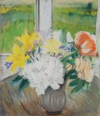 Flowers 1977 pastel on paper