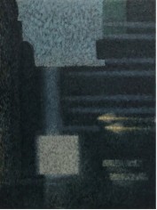 John McDevitt King, Night Light, 2020, Encaustic on wood, 48&quot; x 36&quot; at Anita Rogers Gallery