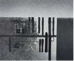 John McDevitt King, Last Time There, 2021,&nbsp;Graphite, Black Lead, Monoprint on paper, 20&quot; x 24&quot; at Anita Rogers Gallery