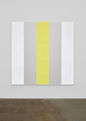 Mary Corse, Untitled (White/Yellow), 2015, Glass microspheres in acrylic on canvas