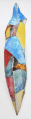 Bonvoyage, 2011, pure pigment on steel, 108 x 21 x 15 inches