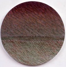 Joan Vennum, Approach, 2004, Oil on canvas, 4' Tondo