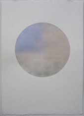 Miya Ando, Gekkou (Moonlight) November 3, 2018, silver leaf and pigment on Arches paper, 104 x 74 cm (41 x 29 inches)