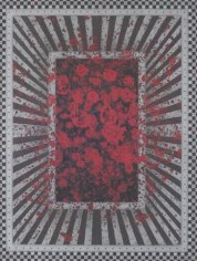 Anil Revri, Geometric Abstraction #4, 2003, Mixed media on canvas, 30 x 40&quot;