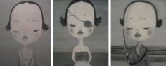 Zhang Hui, Beijing Wawa, 2006, oil on canvas (triptych), 23.5 x 20 in. (each)
