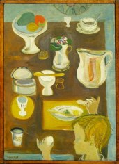 , Egg Eater, 1950, oil on canvas, 20 x 14 inches