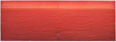 Agni, 2005, Ink and dye on paper, 19.7 x 55.1"