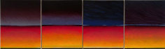 River Quartet, 2009, Oil on canvas, 29 x 97.5&quot;