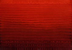 Sohan Qadri, Santosha, 2005, Ink & dye on paper, 39 x 55"