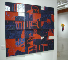 Susan Weil, Interior , 2000, Acrylic and paper, 60 x 66"