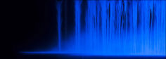 Waterfall, night, 2014, acrylic and fluorescent pigments on Japanese mulberry paper, 63.8 x 179 inches/162 x 455 cm
