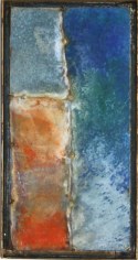 Nathan Slate Joseph,  Small Space , 2006, Pure pigment on galvanized steel, 9.5 x 18.5"