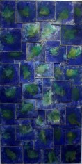 Nathan Slate Joseph,  Jaipur Teej , 2006 Pure pigment on galvanized steel, 72 x 36 x 2"