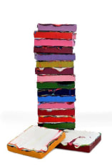 Stack #2, I, 2013, acrylic paint, gel on mixed fiberglass base, 12.2 x 12.6 x 22.6 inches/31 x 32 x 57.5&nbsp;cm
