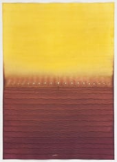 Sohan Qadri, Uma III, 2008, Ink and dye on paper, 55 x 39 inches/140 x 99 cm