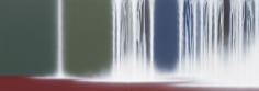 Waterfall on Colors, 2024, pigments on Japanese mulberry paper mounted on board, 63.8 x 179 inches/162 x 455 cm