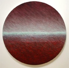 Joan Vennum, Dark Drift, 2005, Oil on canvas, 5&#039; Tondo
