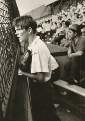 Baseball Fan, Fence, New York, 1961, Silver Gelatin Photograph