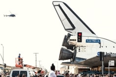 Endeavour being moved through the streets of Los Angeles, October 12, 2012, Archival Pigment Print