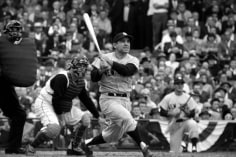 Yogi Berra Swinging in the 1960 World Series, New York Yankees vs. Pirates, Pittsburgh, Pennsylvannia, 1960, 16 x 20 Silver Gelatin Photograph, Ed. 150