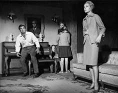 &quot;The Birds,&quot; Rod Taylor, Veronica Cartwright, and Jessica Tandy (in living room), 1963, 11 x 14 Vintage Silver Gelatin Photograph