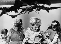 &quot;The Birds&quot; (kids attacked by ravens), 1963, 11 x 14 Vintage Silver Gelatin Photograph
