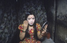 The girls use a lot of powder to lighten their skin, Bombay, 1978, 12-1/4 x 18-3/4 Dye Transfer Photograph, Ed. 15