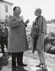 &quot;The Birds,&quot; Alfred Hitchcock Directs Tippi Hedren, 1963, 14 x 11 Vintage Silver Gelatin Photograph