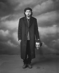 Tim Burton with the Severed Head of Jonathan Masbath, Shepperton Studios, Sleepy Hollow, Surrey, England, 1999, 24 x 20 Silver Gelatin Photograph, Ed. 25