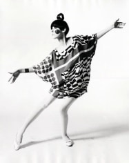 Peggy Moffitt in &quot;Kite Dress&quot; by Rudi Gernreich, Standing, 1967, 20 x 16 Silver Gelatin Photograph, Ed. 25