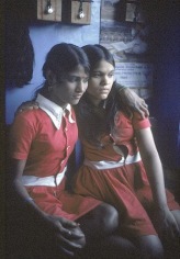 Putla, with her arm around Rekha, Bombay, 1978, 18-3/4 x 12-1/4 Dye Transfer Photograph