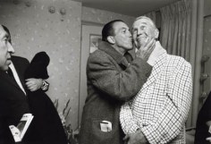 Ed Sullivan Kissing Maurice Chevalier, New York, 1963, Silver Gelatin Photograph