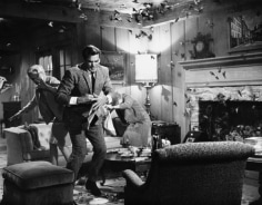 &quot;The Birds,&quot; Tippi Hedren and Rod Taylor (sparrow attack in living room), 1963, 11 x 14 Vintage Silver Gelatin Photograph