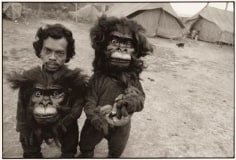 Twin Brothers Tulsi and Bassant, Great Famous Circus, Calcutta, India, 1989, 16 x 20 Silver Gelatin Photograph, Ed. 25